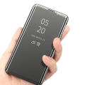 Miniatyrbild 4 av 4: Phone case kompatibelt för OnePlus 6T 6,41 " case Clear View Flip Case Stativ Funktion-lila