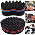 Miniatyrbillede 5 af 5: 2 stk. Hårstylingværktøj Svamp Hår Twist Svamp Twist Curl Brush Svamp Magic Curl Svampebørste Dobbeltsidet to i én Twist Magic Hair Svamp til Hai