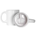 Miniatyrbillede 1 af 3: 3d langfinger kaffekrus Specielle sjove tekopper Keramiske krus, hvide H