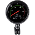 Miniatyrbillede 4 af 5: Mekanisk Cykelcomputer Cykel Speedometer Kilometertæller Cykelstopur Cykelcomputer til de fleste cykler (sort) (1 stk)