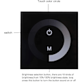 Miniatyrbillede 4 af 5: Dc 12v-24v Dimmer Switch Vægmonteret Touch Panel Controller, Monokrom Led Strip Lysstyrke Justerbar Dimmer, Touch Screen Led Dimmer Switch (sort)