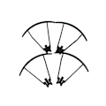 Miniatyrbillede 1 af 2: 4 stk. Visuo Xs809hw Xs809w Rc Quadcopter Reservedele Blad Propeller Beskyttelsesdæksel