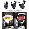 Miniatyrbillede 5 af 5: Bilkopholder 2 i 1 multifunktionel 360 graders roterende dobbelt kopmontering Bildrinksholdere Isolering Kopholder Drikkeholdere|drikholdere| A