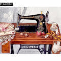 Miniatyrbillede 1 af 5: Fuld boremaskine 5d Diamomd maleri gør-det-selv broderi vægophængende maleri håndværkssæt Home Decor symaskine 19.6X27.6 inch