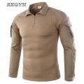 Miniatyrbillede 2 af 3: Jwl Men Combat Training Langærmede Taktiske T-shirts Army Camping Åndbar T-shirts Militær Taktisk Uniform Toppe T-shirts