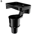 Miniatyrbillede 1 af 5: Multifunktionel Bilkopholder Med Fastgørbar Bakke 360 ​​Drejelig Justerbar Bilmad Spisebakkebord Til Kopholdere Expander| | L