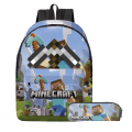 Miniatyrbild 1 av 5: Minecraft Spel Ryggsäck Printe Pojkar Flickor Skolväskor Kapacitet Skol Elever Barn Anime Tecknad Vattentät Mochilas Gold