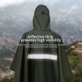 Miniatyrbillede 3 af 5: Regn Poncho, 3-i-1 multifunktionel regnkappe regnfrakke med hætte til campinggave