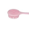 Pikkukuva 3 / 5: Pehmeä silikoniselkäpesuri suihkukylpyvartaloharja pitkällä varrella, BPA-vapaa, hypoallergeeninen, ympäristöystävällinen (vaaleanpunainen)