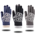 Pikkukuva 3 / 5: Lämpimät käsineet Printed käsineet Full Finger Gloves Kosketusnäyttö Käsineet Talvitarvikkeet Grey 21*11cm