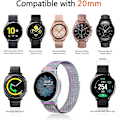 Miniatyrbillede 3 af 5: Metalbånd til erstatning af rustfrit stål til Samsung Galaxy Watch Active 2 Colorful