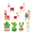 Miniatyrbilde 1 av 4: Cartoon Princess Diy Diamonds Painting Stickers Penneholdere Kopper Kjøleskap Alpaca