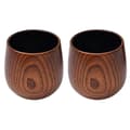 Træ Whiskeyglas Sæt (2 stk.) - Forkullet Old Fashioned Glas til Mænd, Premium Drikkeglas til Whiskeyentusiaster 2pcs