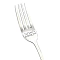 Miniatyrbillede 1 af 4: Graverede bordgafler i rustfrit stål til venner og familier, ideelle til festivaler og bryllupper FORK 2