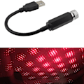 Pikkukuva 1 / 5: Led-auton katto tähtikirkas ilmapiiri valo USB toimiva projektorilamppu auton kattoon sisustussisustus valon autojen koristeluun tarvikkeet| | Red Square