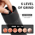 Miniatyrbilde 3 av 5: Oppladbar elektrisk pepperkvern, usb-strømforsyning, justerbar tykkelse, automatisk drift W