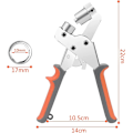 Pikkukuva 2 / 5: Cisea Silmäpihdit, Ammattimainen set , 100 kappaletta (sisä 10 mm) metalliläpiviennit nahkakankaalle suojapeitteelle PVC-verho
