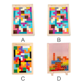 Miniatyrbillede 3 af 5: 3d Tangram Tetris spil Matematik legetøj russiske blokke puslespil puslespil Uddannelseslegetøj