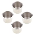 Miniatyrbillede 2 af 3: 4 stk 68mm rustfrit stål marinebåd Rv Cup Vand/drikke flaskeholder Rustfast Universal - Drikkeholdere