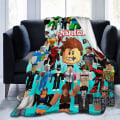 Miniatyrbild 1 av 5: Robloxs filt Ultramjuk mikrofleecefilt Lovely Throw Blanket Fit Bäddsoffa Soffa För Vuxet Barn Varm Slängfilt. -n473 80x60in 200x150cm