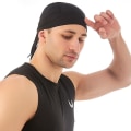 Miniatyrbilde 4 av 5: 2 stk hurtig tørr sykkelhette Bandana pustende sommerløpebandana Bandana Ciclismo Pirate Hat Pannebånd Herre Bandana Cap blue