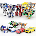 Miniatyrbild 2 av 2: Drift Transforming Leksaker King Kong Optimus Prime Dinosaur Terminator Warrior Robot Leksaker Semesterpresent för barn- S