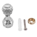 Miniatyrbillede 2 af 5: 5 stk krystal dekorative væg kroge Håndklæde messing bøjler Robe Badeværelsestilbehør Chrome