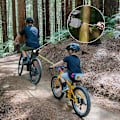 Pikkukuva 4 / 5: Lasten MTB-hinausköysi - Lastenpyörän venyvä bungee-nyöri, veto takana, raskas MTB- ja pyöräilyyn tarkoitettu itsevetävä hinausjärjestelmä