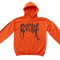 Miniatyrbillede 3 af 3: Revenge Kill Letter trykt Herre Jumper Hættetrøje Hættetrøje Sweatshirt Toppe Orange L