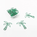 Miniatyrbillede 3 af 4: 30 stk Coconut Tree Shape Papirclips Grønt Palme Træ Bogmærker Planner Clips til kontor Skoleartikler Fødselsdag Bryllupsdekoration