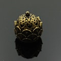 Miniatyrbillede 4 af 4: Mini Messing Lotus Bund røget Røgelsebrænder, Kobber Kan åbne Lotus Røgelse Brænder Desktop Ornamenter, Lille Røgelse Brænder, 31*30mm