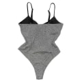 Miniatyrbilde 3 av 4: Dame Glitter Badedrakt Push Up -piece Badetøy Sparkly Beachwear Badedrakt Grey XL