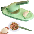 Miniatyrbild 1 av 5: 2 i 1 Dumpling Maker, DIY Dumpling Maker Mould Dumpling Wrapper Maker, Creative Dumpling Making Tool (grön)