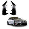 Miniatyrbillede 4 af 5: Blank sort bagkofanger Splitter Spoiler Bag Canard Air Vent Trim For A Class W177 A180 A200 A250