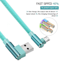 Pikkukuva 5 / 5: 1m Lataus Micro-kaapeli USB-pistokkeesta 90 asteen kulmaan Micro Android -latausjohdon liitin gray