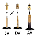 Miniatyrbilde 3 av 5: Sykkelpumpe Sykkelventiladapter 14 stk luftpumpetilbehør for å sende 10 pakningsventiler