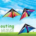 Miniatyrbilde 2 av 5: Profesjonell Dual Line Stunt Kite Med Håndtak Og Line Good Flying Factory Rainbow