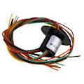 Miniatyrbillede 1 af 3: 200 mm 6 ledninger 2a Ac240v Metal Micro Collector Ring Kapsel Slip Ring Sort
