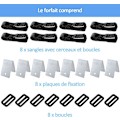 Miniatyrbillede 5 af 5: Pooltilbehør Plansæt Solar selvklæbende stropper Nylon og velcro-fastgørelsesplader Spænder