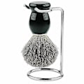 Miniatyrbillede 2 af 4: Sikkerhedsskraberholder i rustfrit stål - Barberbarberholder til mænd - Barberblad og barberstativ - Skridsikker base 1 Prongsølv 2 stk.