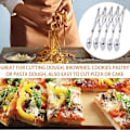 Miniatyrbild 3 av 5: 5-Hjulig Degskärare Pizzaskärare Multi Hjul Deg Expanderbar Pizzaskivare Bakskärare Rulle P silver