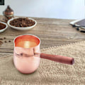 Miniatyrbilde 3 av 5: 450ML Håndlaget kaffekanne i ren kobber, tyrkisk, gresk, arabisk kaffekanne med trehåndtak
