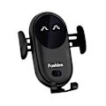 Miniatyrbillede 1 af 2: Automatisk fastspænding Trådløs oplader Bilholder Smart Infrarød Sensor Vent Mount Mobiltelefon Bracket Stand Black