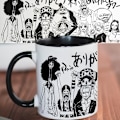 Miniatyrbild 3 av 9: One Piece handmålad keramikmugg 11oz vänner present kaffe vattenkopp animation vattenkopp