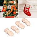 Miniatyrbillede 2 af 6: Træcirkler DIY håndmalede træflis polerede håndværk baggrundsvæg juledekoration