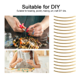 Miniatyrbillede 4 af 7: 200 stk. buede nudelrør afstandsrør perler lange slanke twist DIY smykkefremstillingstilbehør Gold