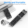 Miniatyrbillede 3 af 6: Ergonomisk Justerbar Laptop Stand for Bedre Holdning & Køling, Foldbar & Bærbar, Passer til de fleste 10-15,6 Tommer Laptops og Tablets, Per Black