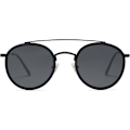 Pikkukuva 1 / 5: Retro pyöreät kaksoissiltaiset polarisoidut aurinkolasit naisille ja miehille Vintage Circle UV400 Sunnies SJ1104 Dark Black Grey