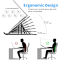 Miniatyrbillede 2 af 6: Ergonomisk Justerbar Laptop Stand for Bedre Holdning & Køling, Foldbar & Bærbar, Passer til de fleste 10-15,6 Tommer Laptops og Tablets, Per Black