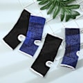 Miniatyrbilde 6 av 7: 4 stk/2 par kompresjonsstøtte for barn, elastiske kompresjonsstrømper for barn, strikkede ankelstøtter, ankelmansjetter for jogging, R Black Dark Blue 10-15 Years